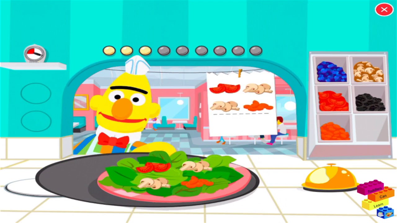 Bert and Ernie Sesame Street Super Salad Diner|Sesame Street Games|Games for Kids