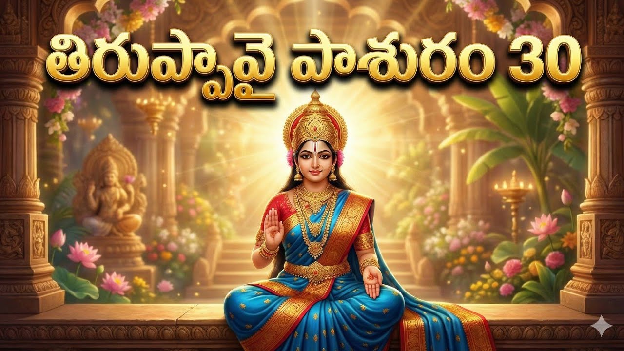 తిరుప్పావై పాశురం 30 | Thiruppavai Pasuram 30 Telugu | శ్రీ గోదా రంగనాథుల అవ్యాజ కృప 🌸