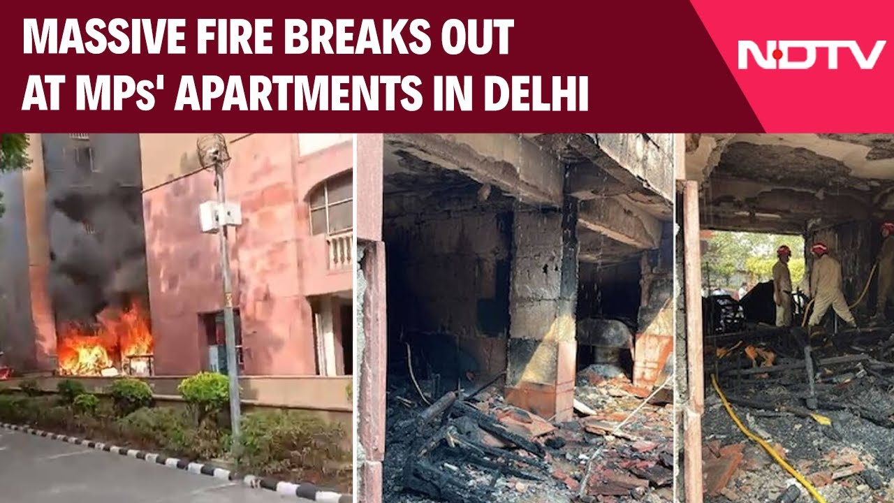 Delhi Fire News | Massive Fire Breaks Out At MPs' Apartments In Delhi