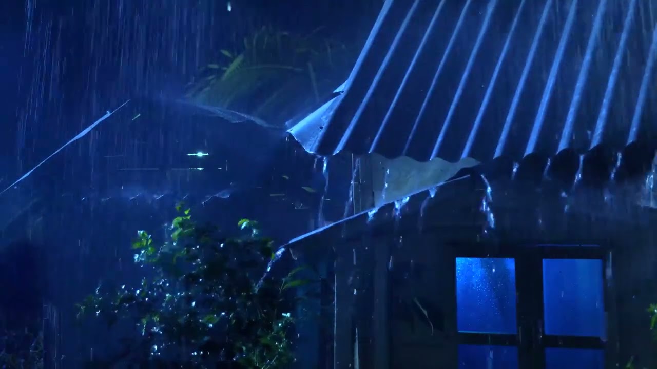 Relaxing Rainstorm Therapy: Intense Thunder and Rain for Deep Sleep