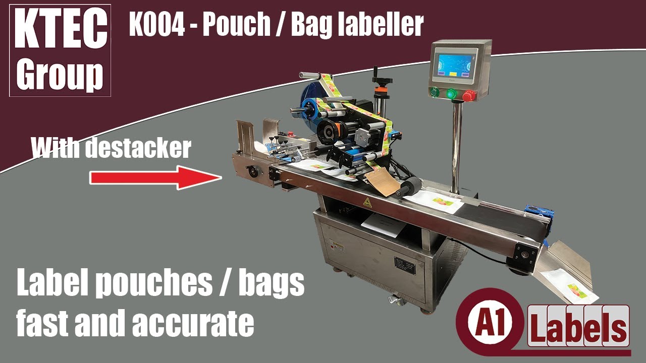 K004 - Pouch and bag labeller - Labels-U-Print &reg; - KTEC GROUP UK