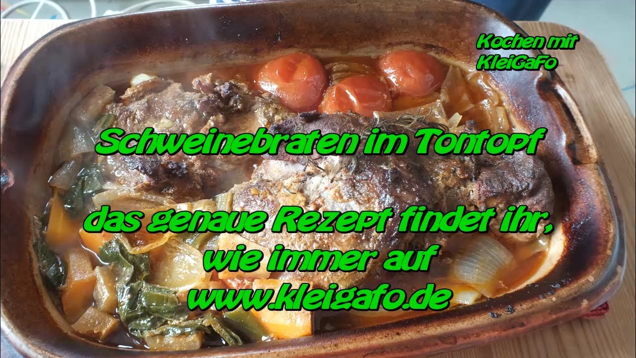 Schweinebraten im Tontopf