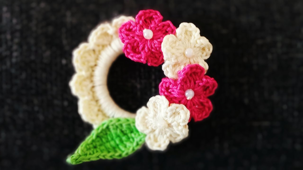 Crochet side brooch tutorial! Dawoodi bohra rida pin! Dawoodi bohra hunar!