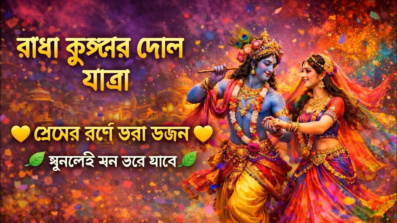রাধা কৃষ্ণের দোল যাত্রা 🌸 | প্রেমের রঙে ভরা মধুর ভজন | Dol Purnima Special 2026