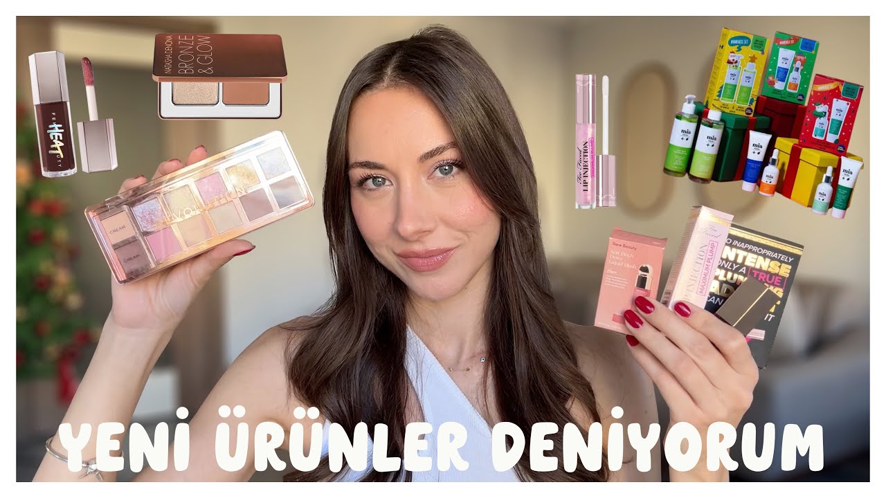 YÜKSEK FİYATLI ÜRÜNLERLE MAKYAJ 😍 | YILBAŞI HEDİYE ÖNERİLERİ 💁‍♀️ | FAVORİ DUDAK DOLGUNLAŞTIRICIM 🌚