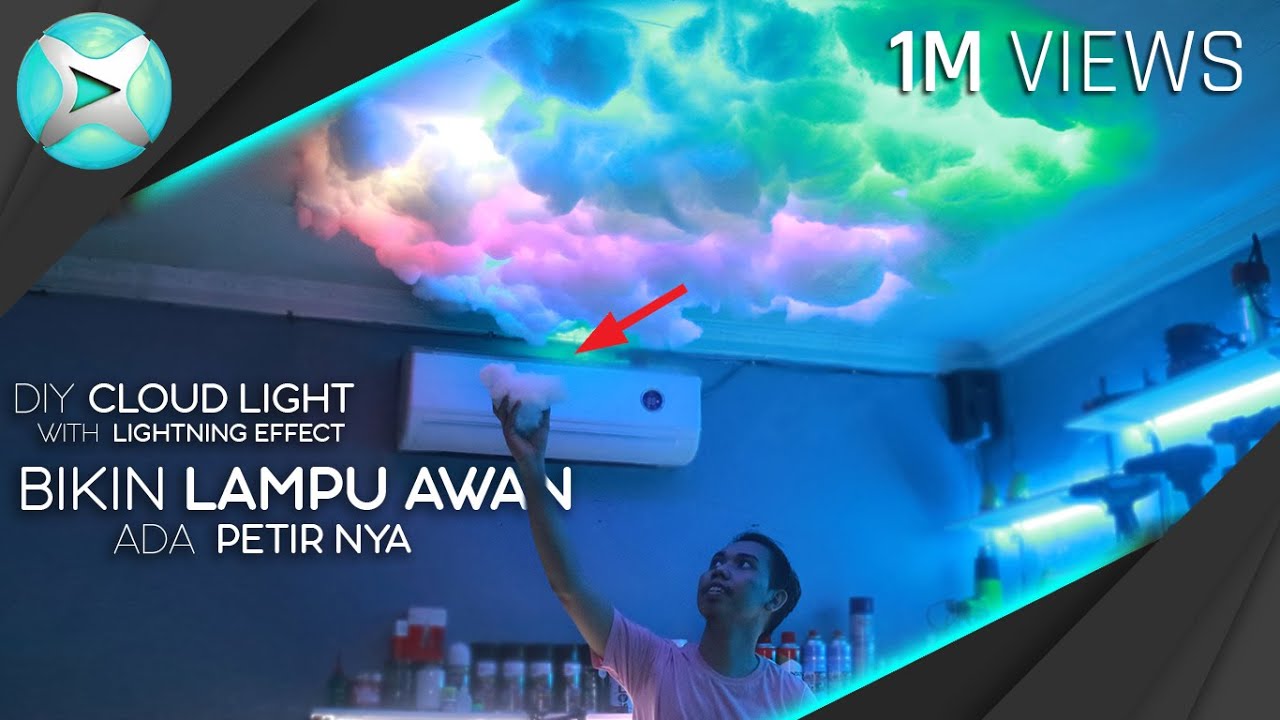 Как сделать лампу-облако + есть эффект молнии | Cloud Lamp V.2.0