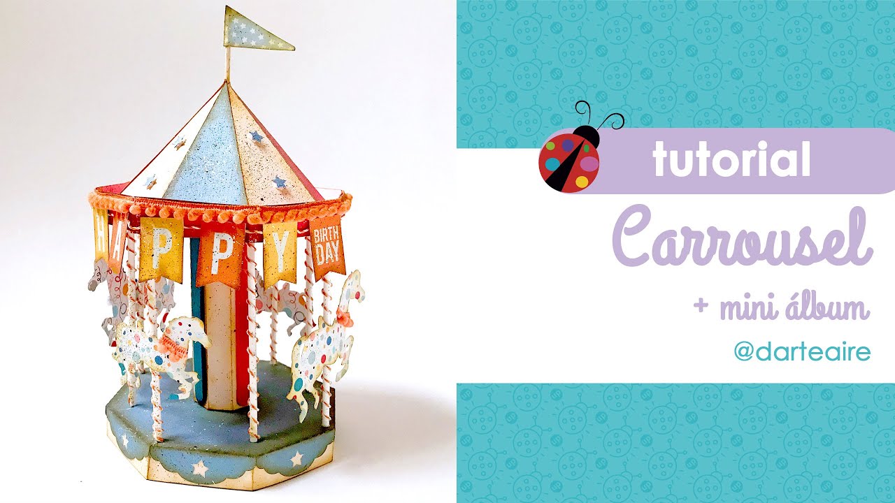 Carrousel de papel DIY 🎠 Regalo de cumpleaños hecho a mano