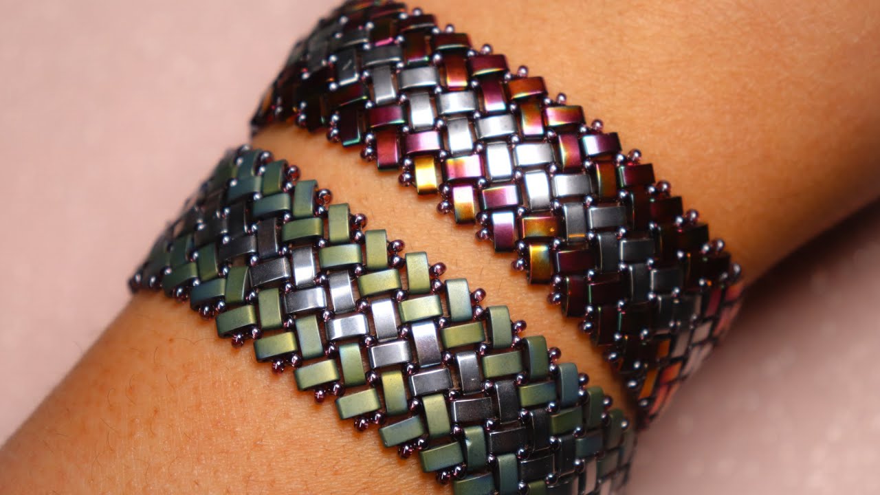 Beautiful bracelet with half tila beads , easy tutorial for beginners