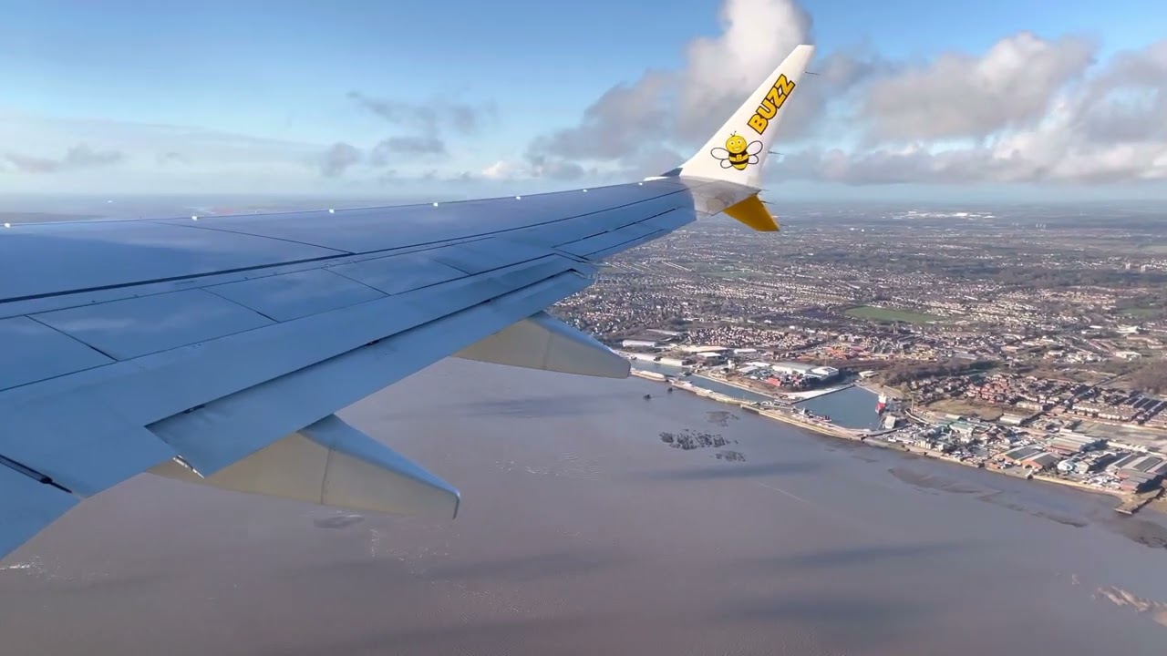 BUZZ (Ryanair) - 737 MAX 8-200 - Sunny departure from Liverpool (LPL/EGGP)