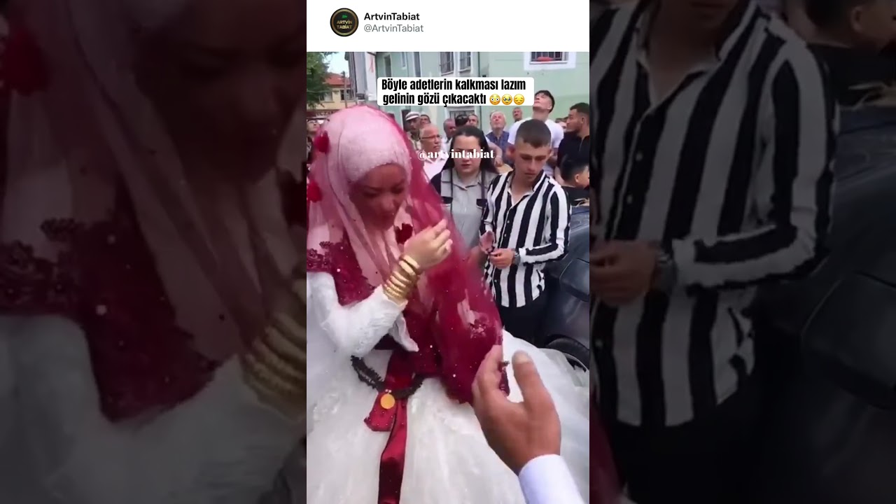 Gitti gelinin y&uuml;z&uuml; #adeting #gelenek #kina #d&uuml;ğ&uuml;n #gelin #damat #komedi #funny #evlilik #eğlence