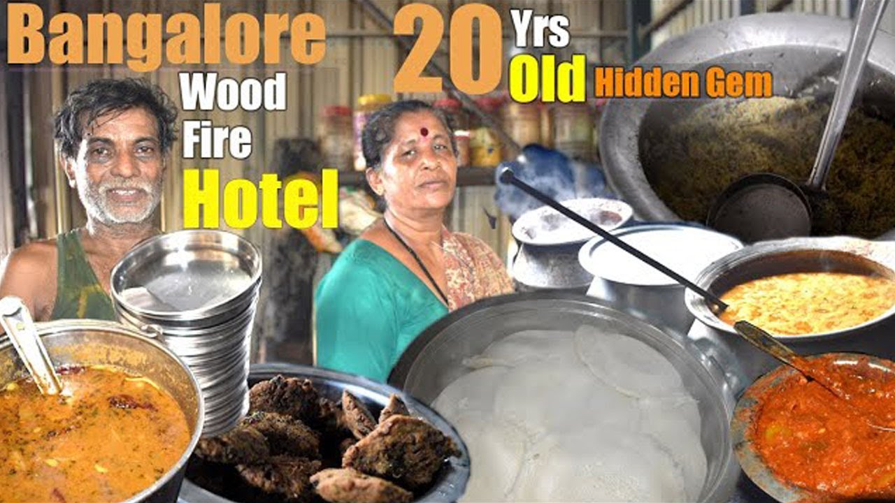 This Famous Wood Fire Hotel Serves Thatte Idli, Dose, Vada, Ricebath | Only 20₹ | Street Food India
