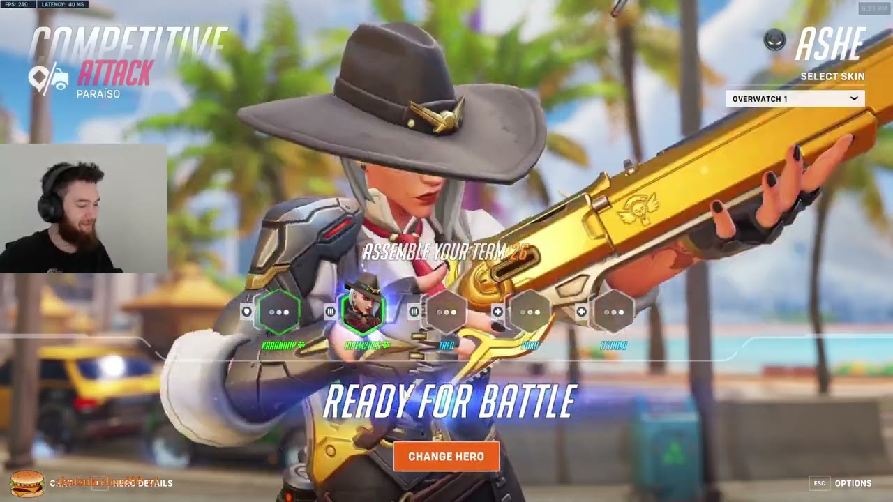 DAFRAN ASHE OVERWATCH 2 TOP 500 GAMEPLAY SEASON 11