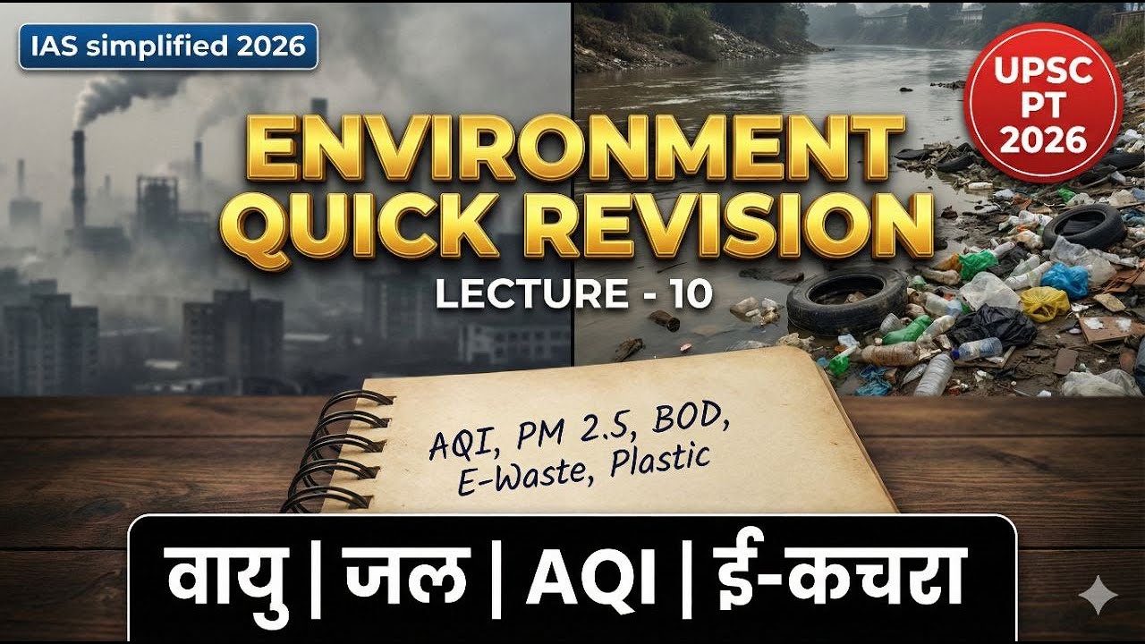Complete Pollution in 45 Mins | Environment Quick Revision L10 | UPSC Prelims 2026