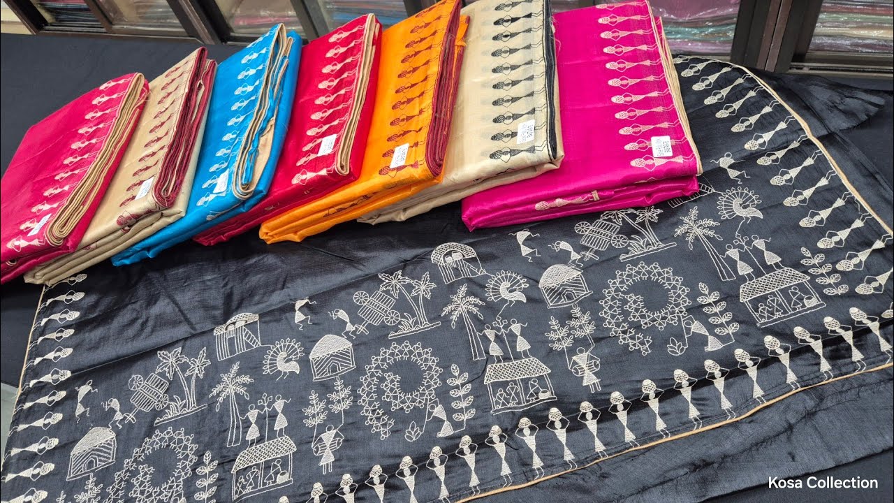Latest Semi Kosa Silk Saree With Embroidery Work | Party Wear Saree Collection | Cosmic Threads