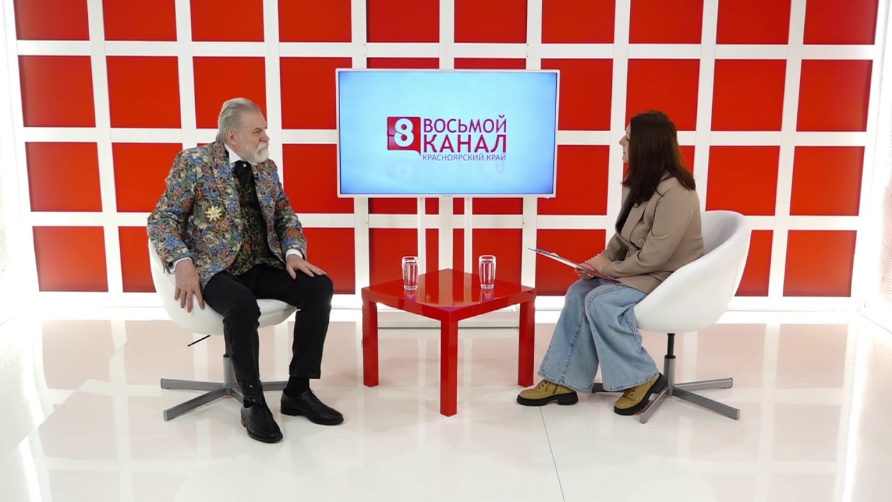 Интервью на 8 канале. Марина Левочко, Владимир Анисимов.