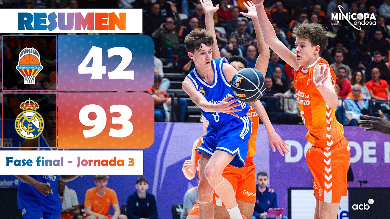 Valencia Basket – Real Madrid (42 - 93) RESUMEN | Minicopa Endesa Valencia 2026