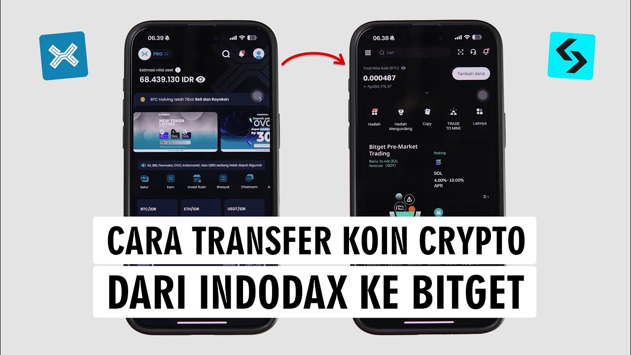 How to Transfer Crypto Coins from Indodax to Bitget