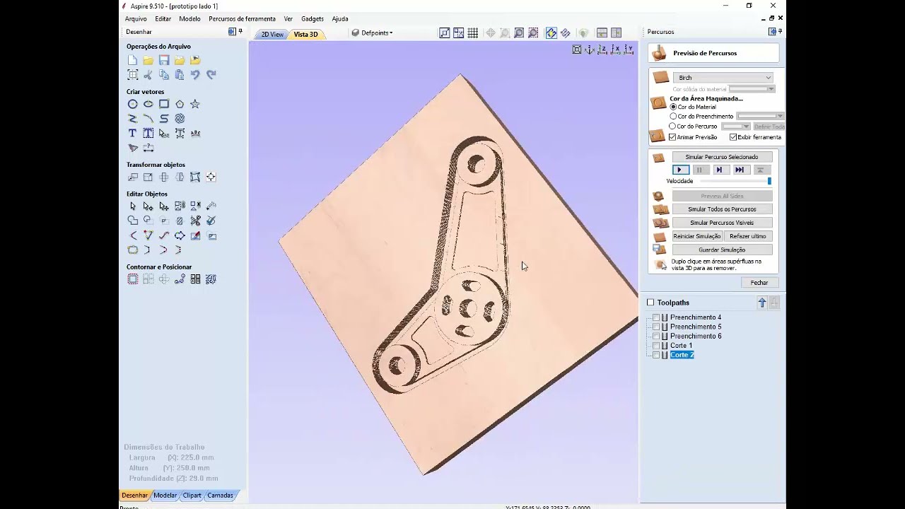 Cnc Router Apire e Autocad Protótipo de Peça para Coquilha Fundição