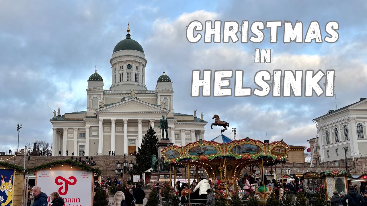 Christmas walk through Helsinki! 4K