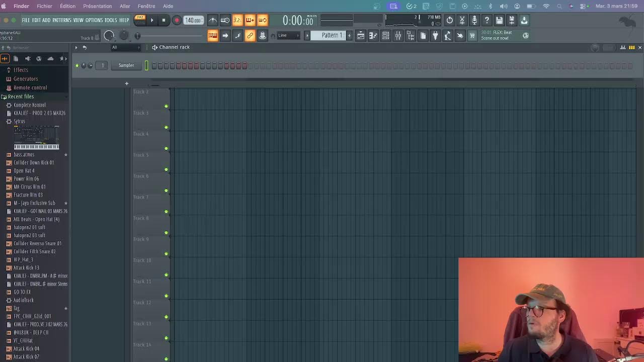 LIVE FR | Création d’une prod + mix d’un nouveau son (trap/drill/R&B) | Studio Khalief