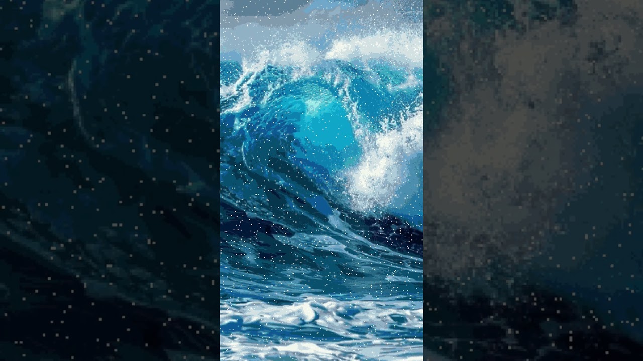 This Ocean Wave Appears Pixel by Pixel 💧 