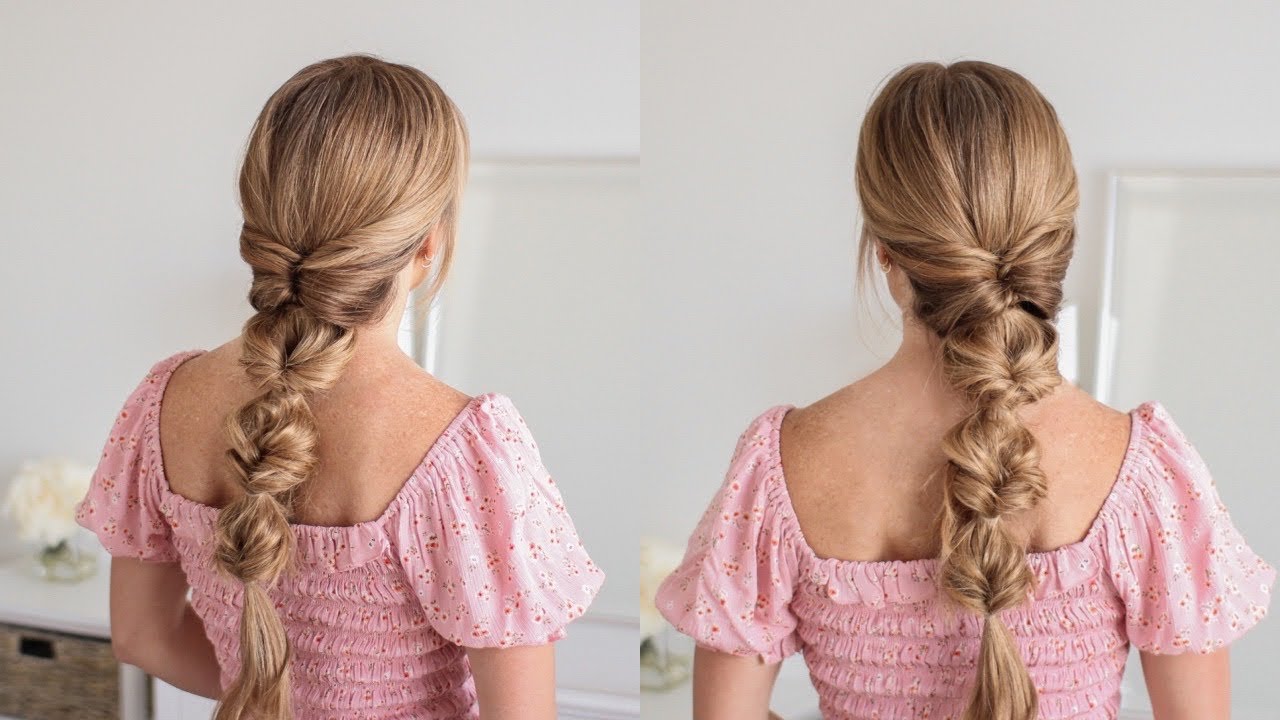 TOPSY TAIL BRAID | Faux Braided Hairstyle for Medium Long Hair