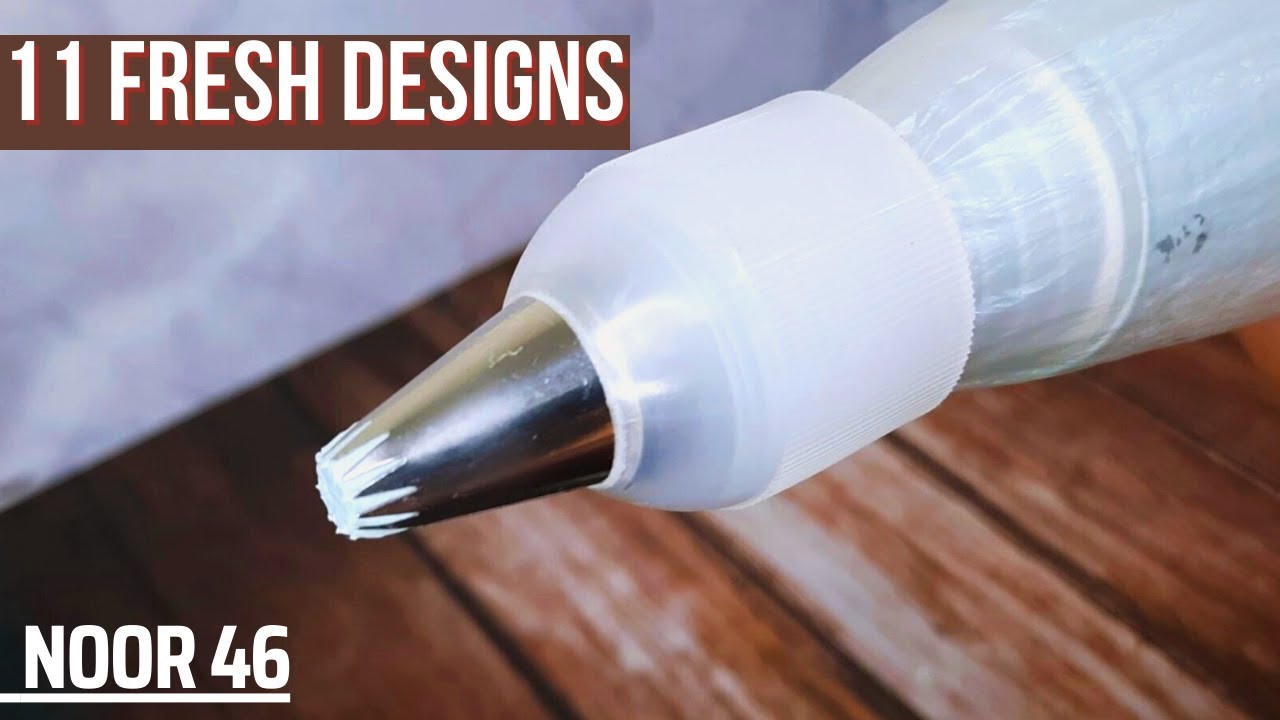 Cake Nozzle design Idea for cake Decoration| Noor 46| Nozzle Designs| देसी जुगाड़ से सजाये cake