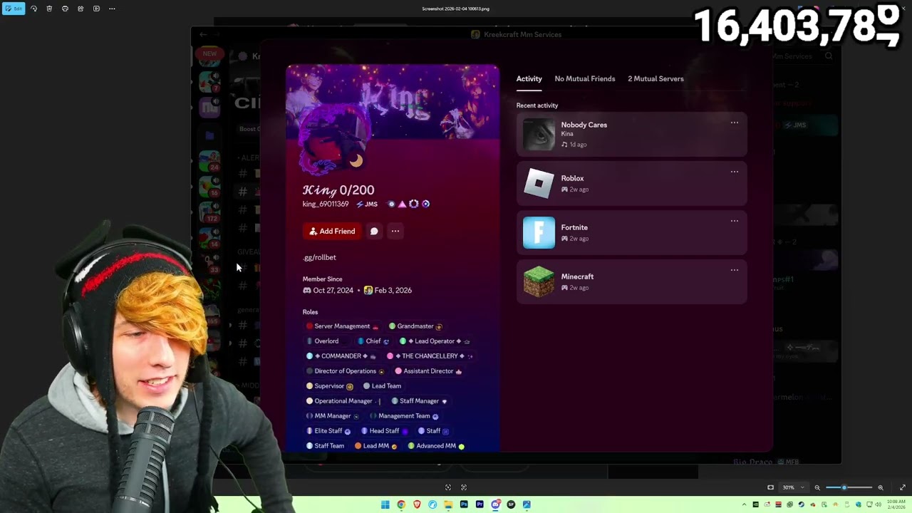 KreekCraft Wants This Discord Server Nuked