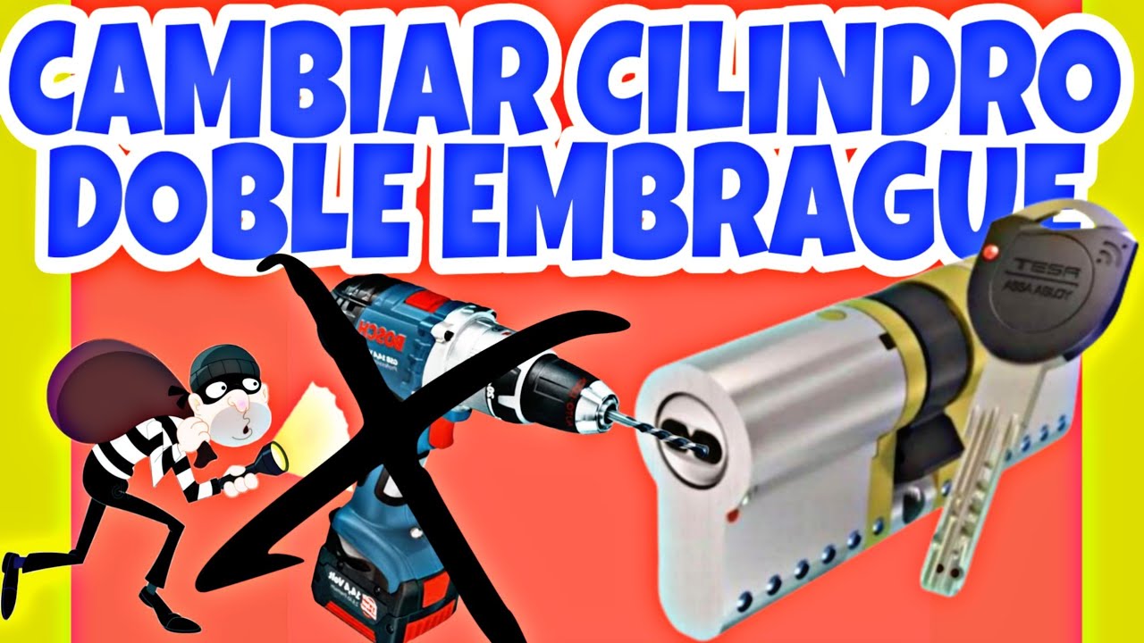 Cambiar cerradura DOBLE EMBRAGUE y escudo protector. Tesa TK100. Bombín Tesa TK ALTA SEGURIDAD