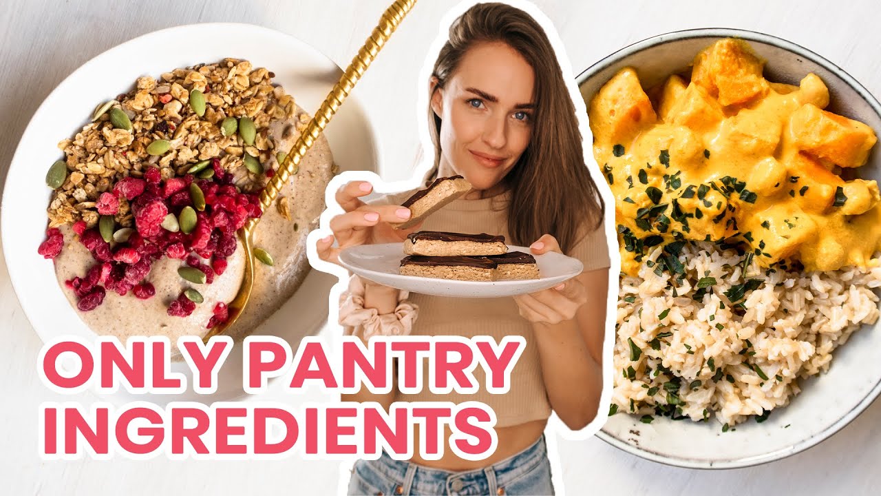 WHAT I EAT IN A DAY: Easy Vegan Pantry Meals