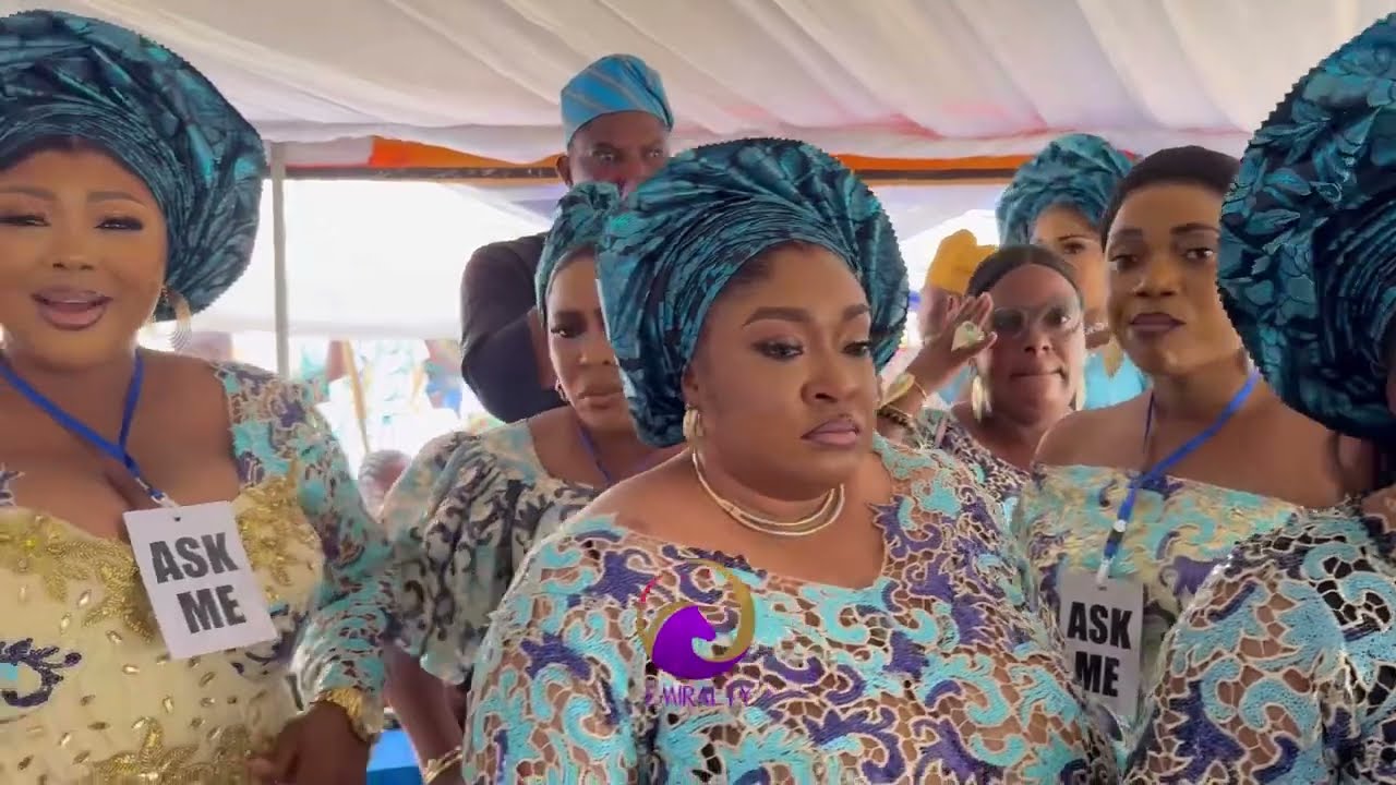 FAITHIA BALOGUN, FOLUKE DARAMOLA, WUNMI AJIBOYE HONOR BOSE AKINOLA AT HER FATHER’S BURIAL CEREMONY