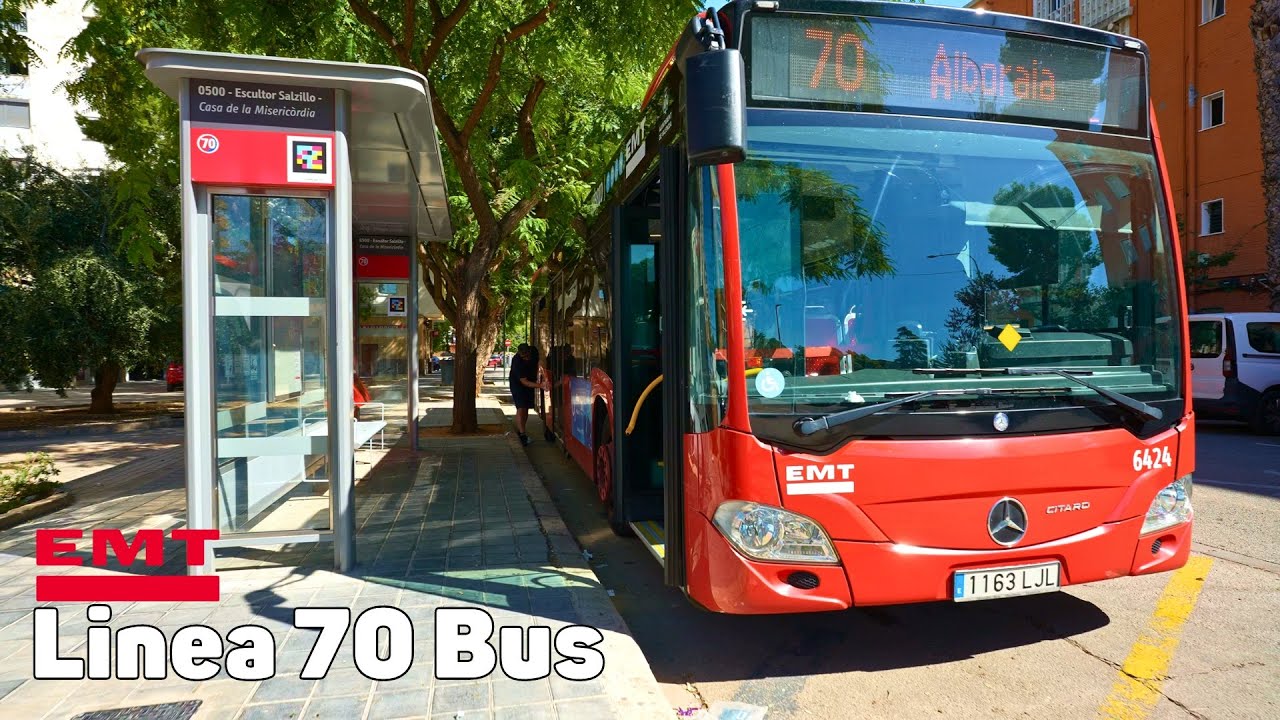 Автобус линии 70 - Валенсия, Испания - полное путешествие