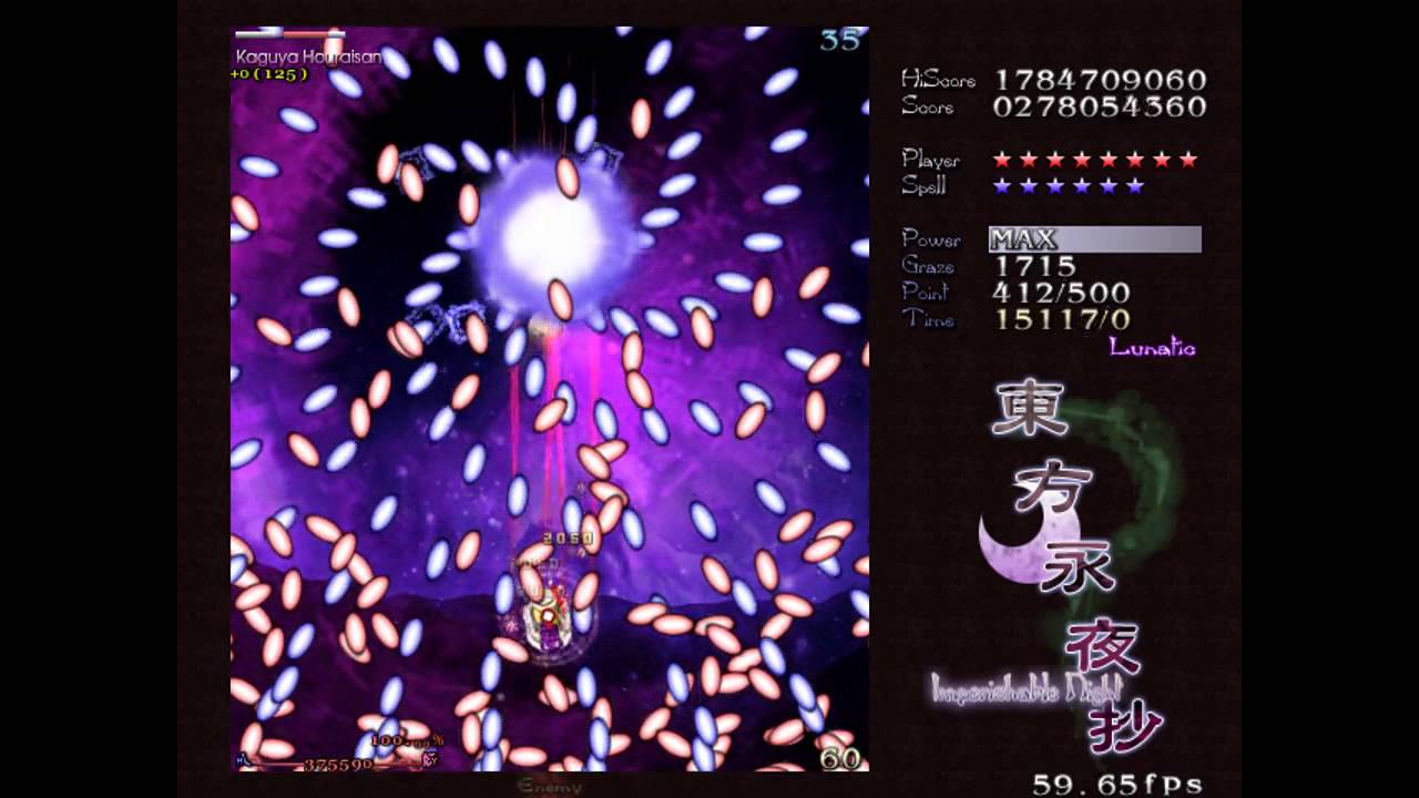 Touhou 8 - Imperishable Night - Perfect Stage 6B - Lunatic