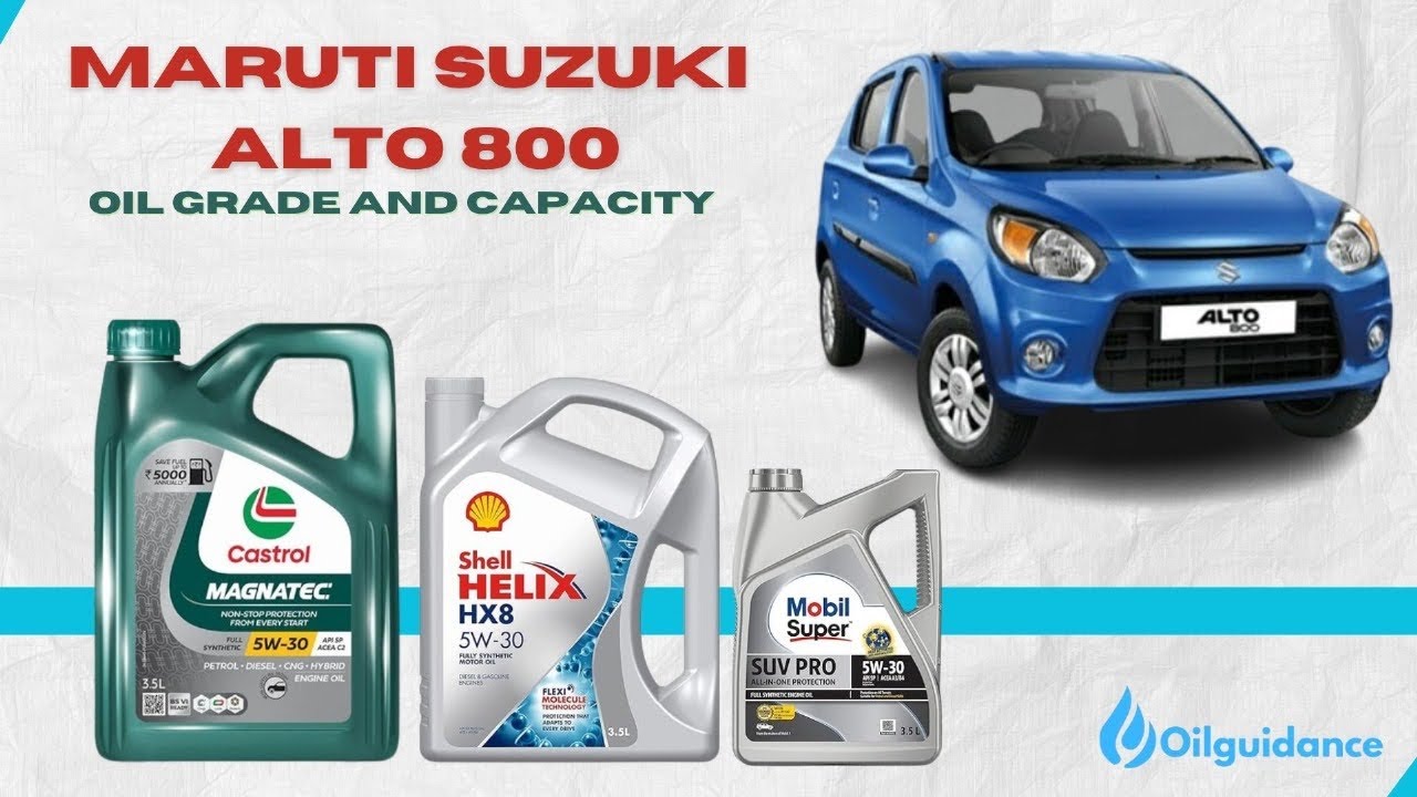 Alto 800 engine oil capacity and grade (2025)