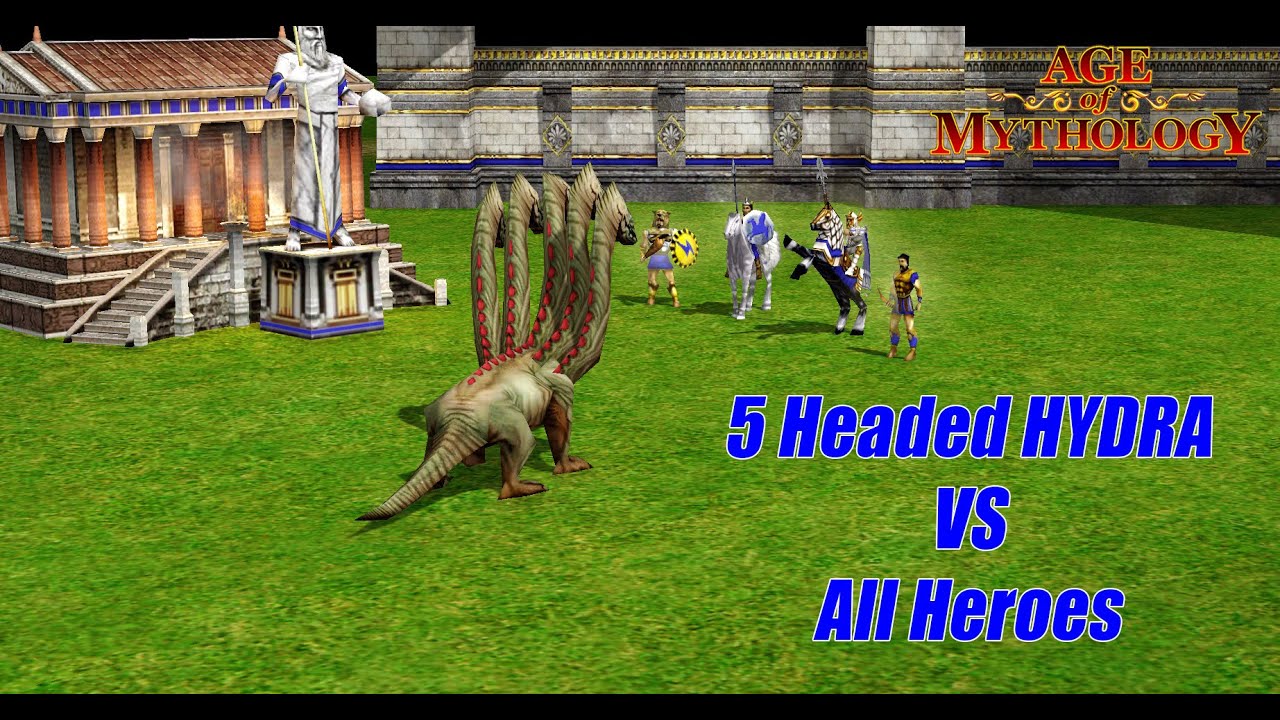 Age of Mythology | 5-Headed Hydra vs All Heroes