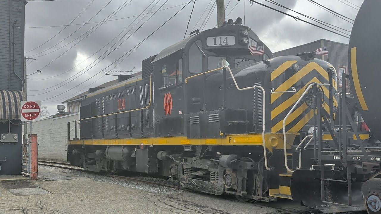 ALCO Power on the Arcade & Attica - Catching Freight action around Arcade, NY. RS3M #114 3/12/26 