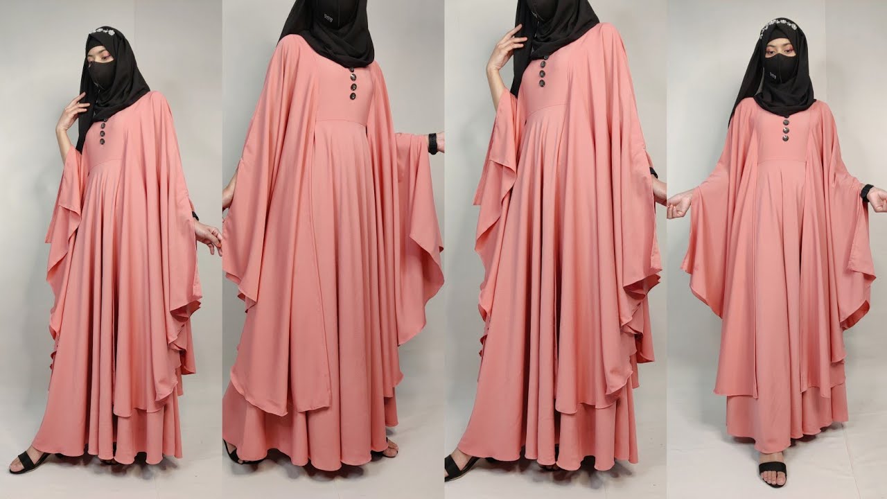 Beautiful kaftan Abaya cutting and stitching/ butterfly abaya cutting/ DIY abaya/ umbrella Abaya
