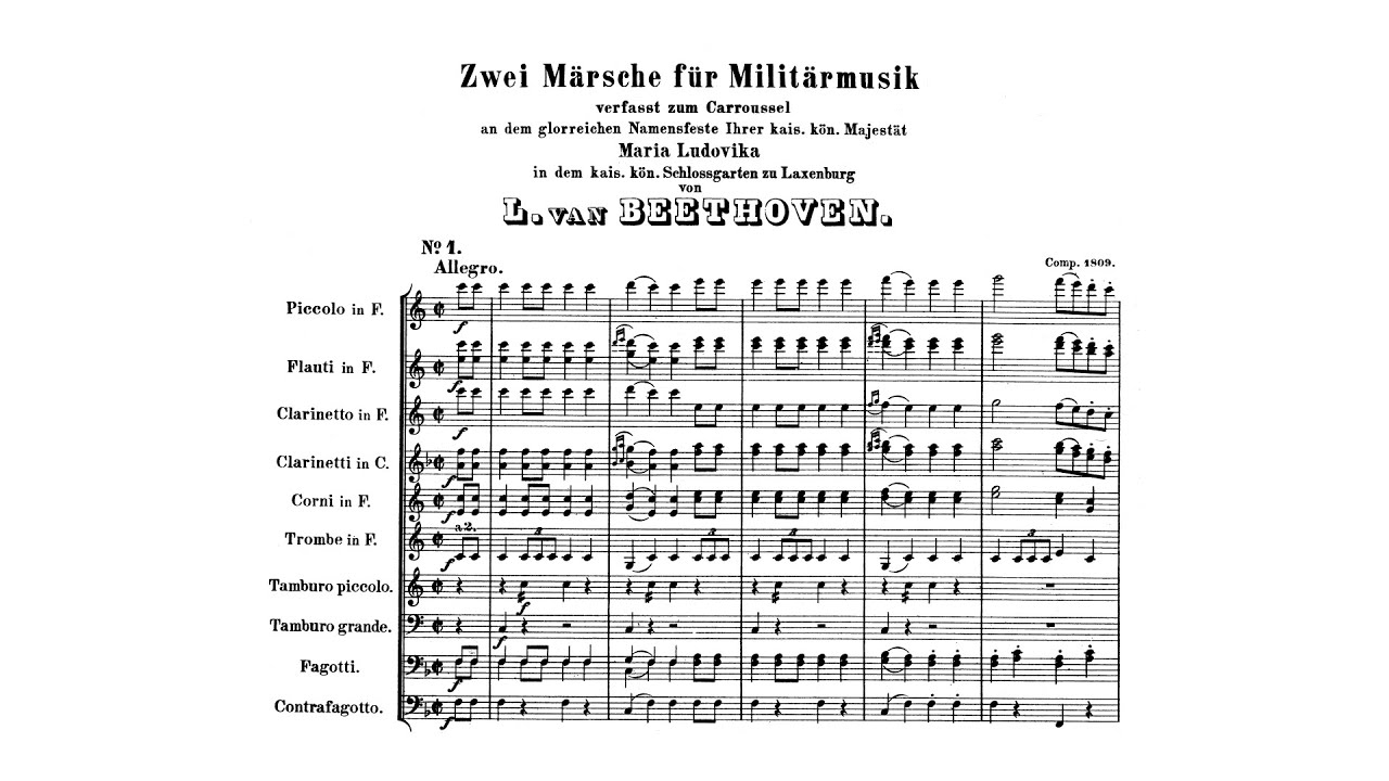Beethoven: March for Military Band in F major, WoO 18 
