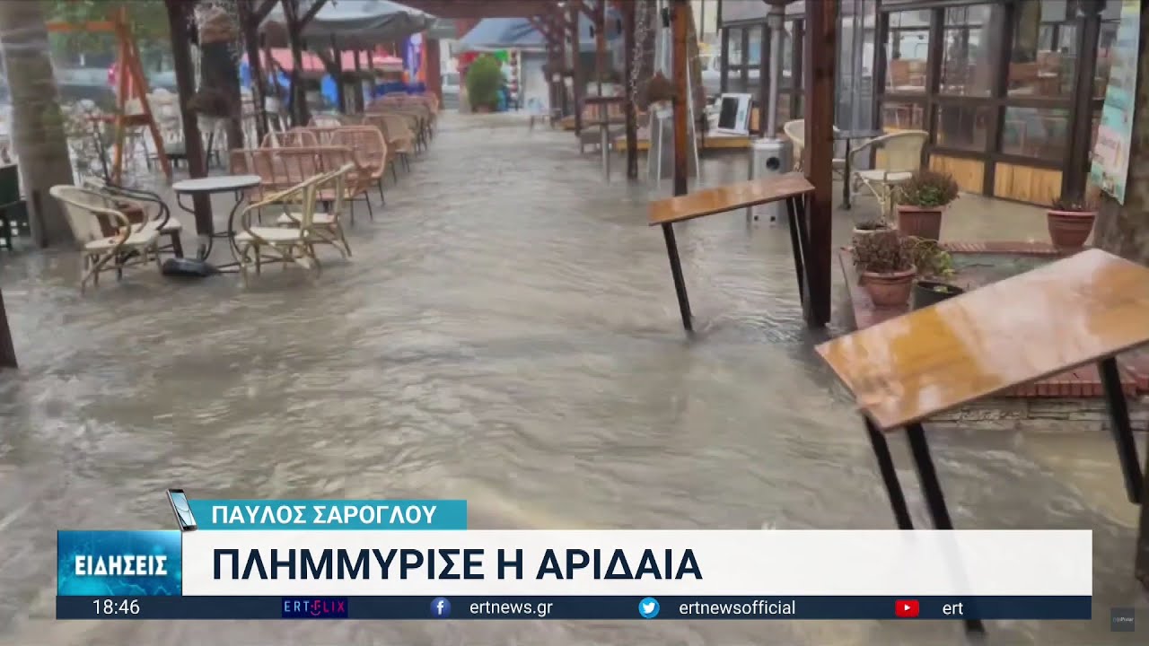 Σοβαρές πλημμύρες στην Αριδαία | 23/01/2023 | ΕΡΤ