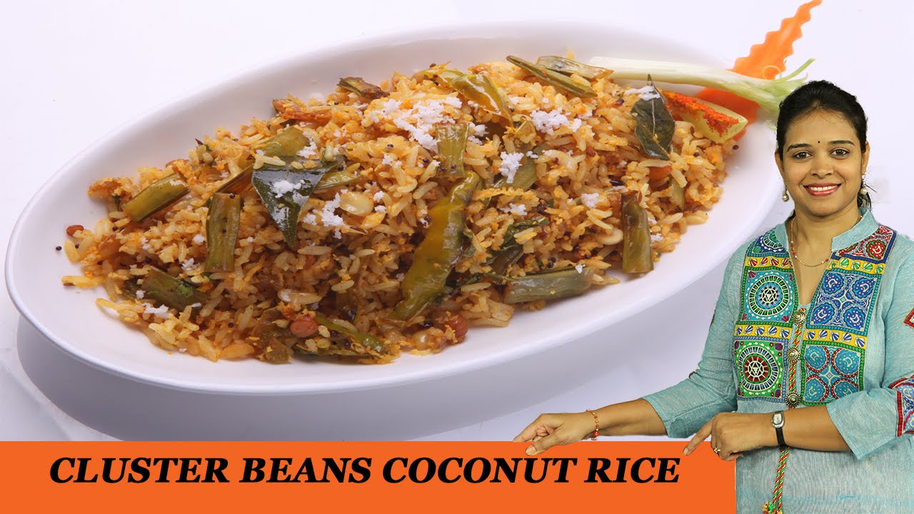 Cluster Beans Coconut Rice - Mrs Vahchef