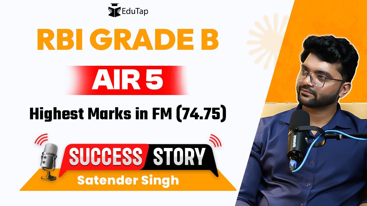RBI Grade B Topper Interview | RBI Grade B Preparation Strategy | How To Crack RBI | EduTap Guidance