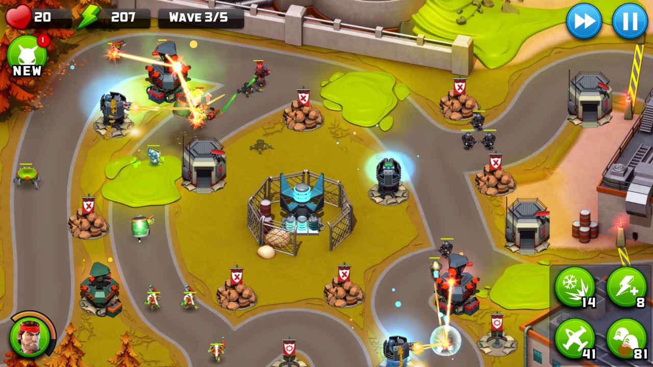 Alien Creeps TD - Level 47-Atomic Assault - Campaign 3 Stars
