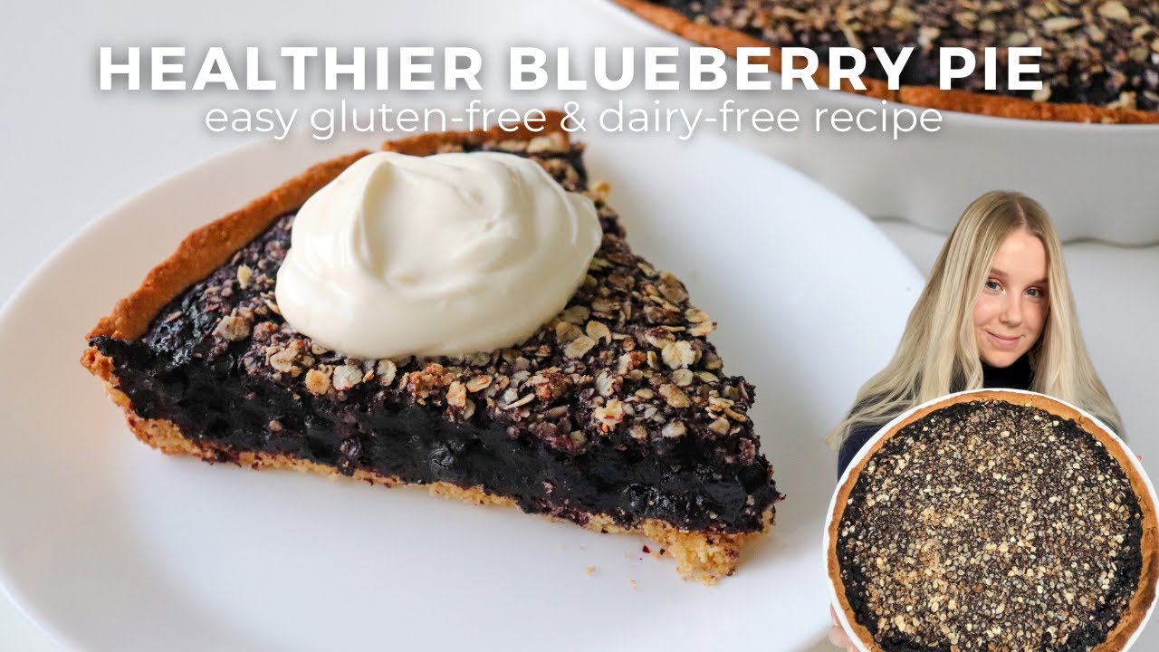 Healthier Blueberry Pie (easy gluten-free & dairy-free recipe)