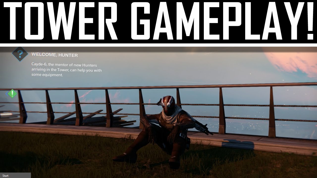 New Destiny Gameplay - Tower, Vendors, Gunsmith, Bounty Tracker!
