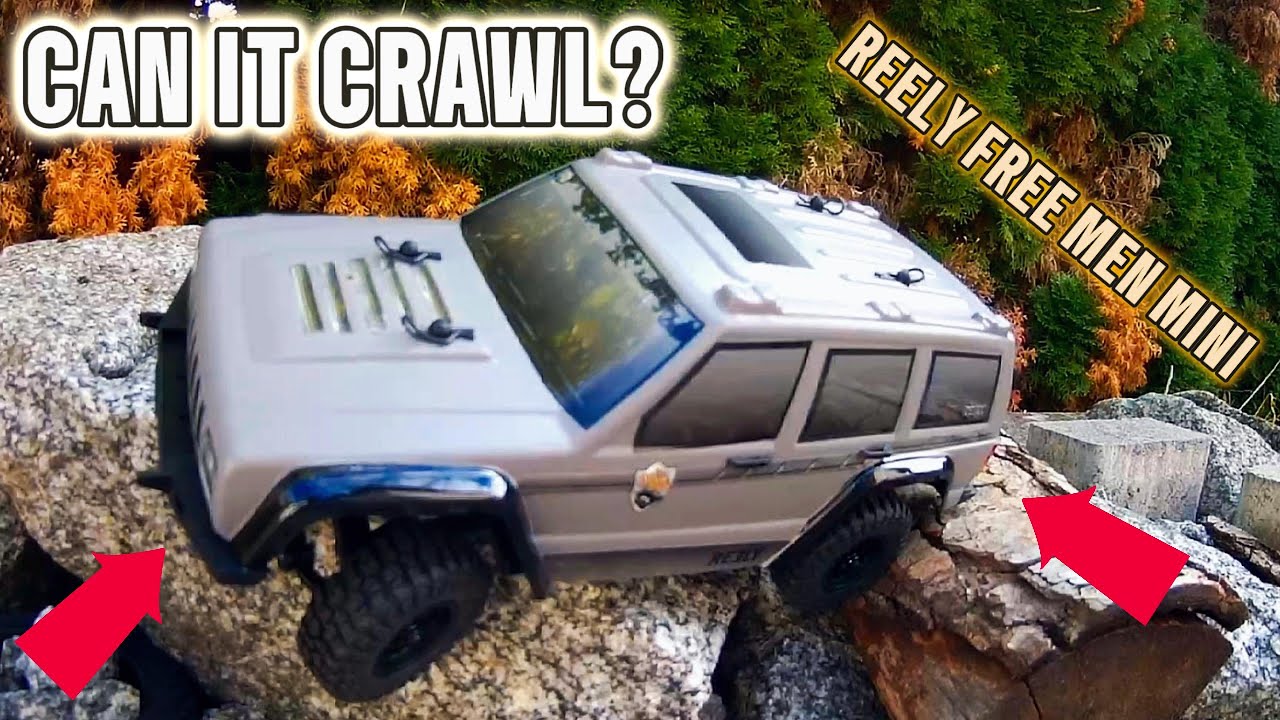 Tiny But Tough? Reely Free Men Mini on My RC Crawler Course! #new