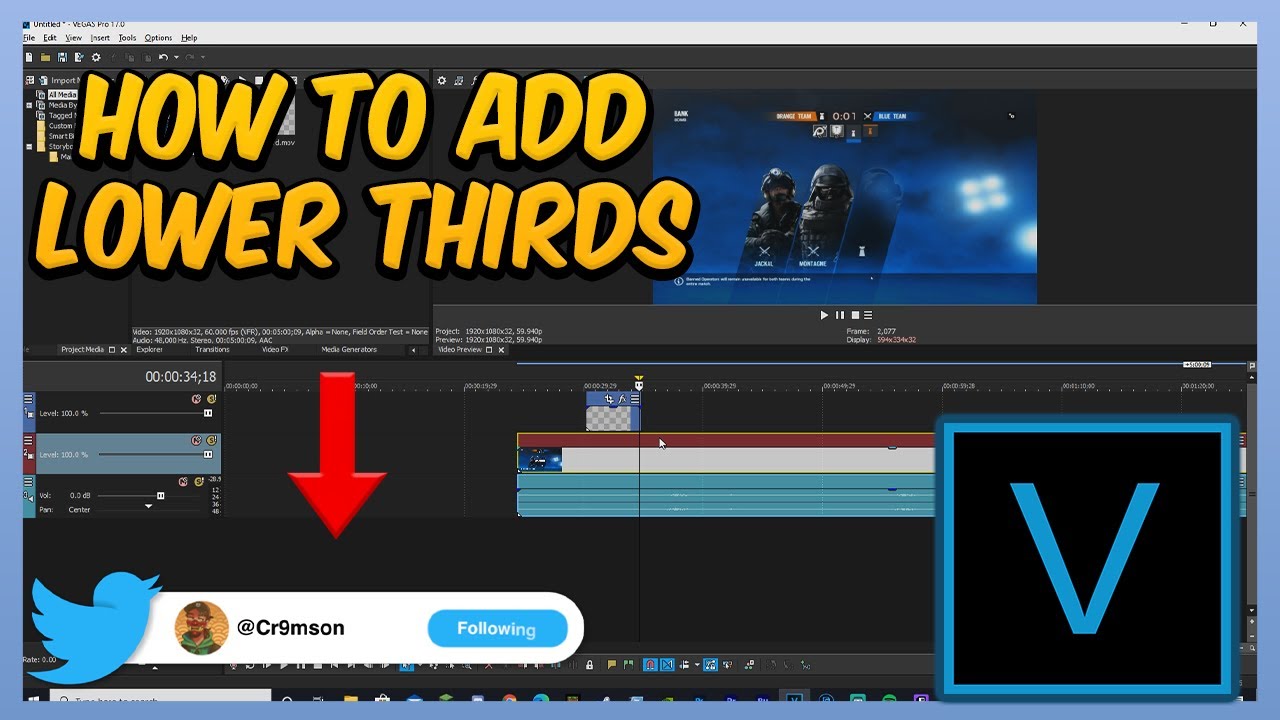 HOW TO ADD LOWER THIRDS INTO SONY VEGAS PRO