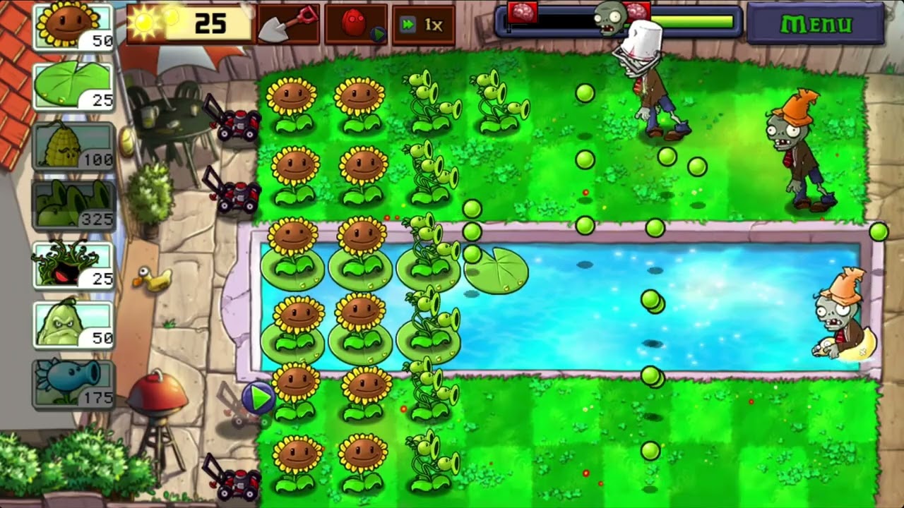 POOL Level 2💥 PLANTS VS ZOMBIES 💥💞#pvz 