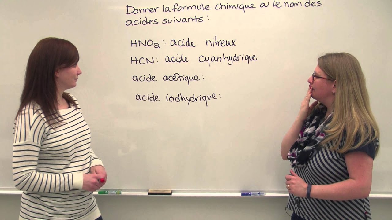 Nomenclature des acides