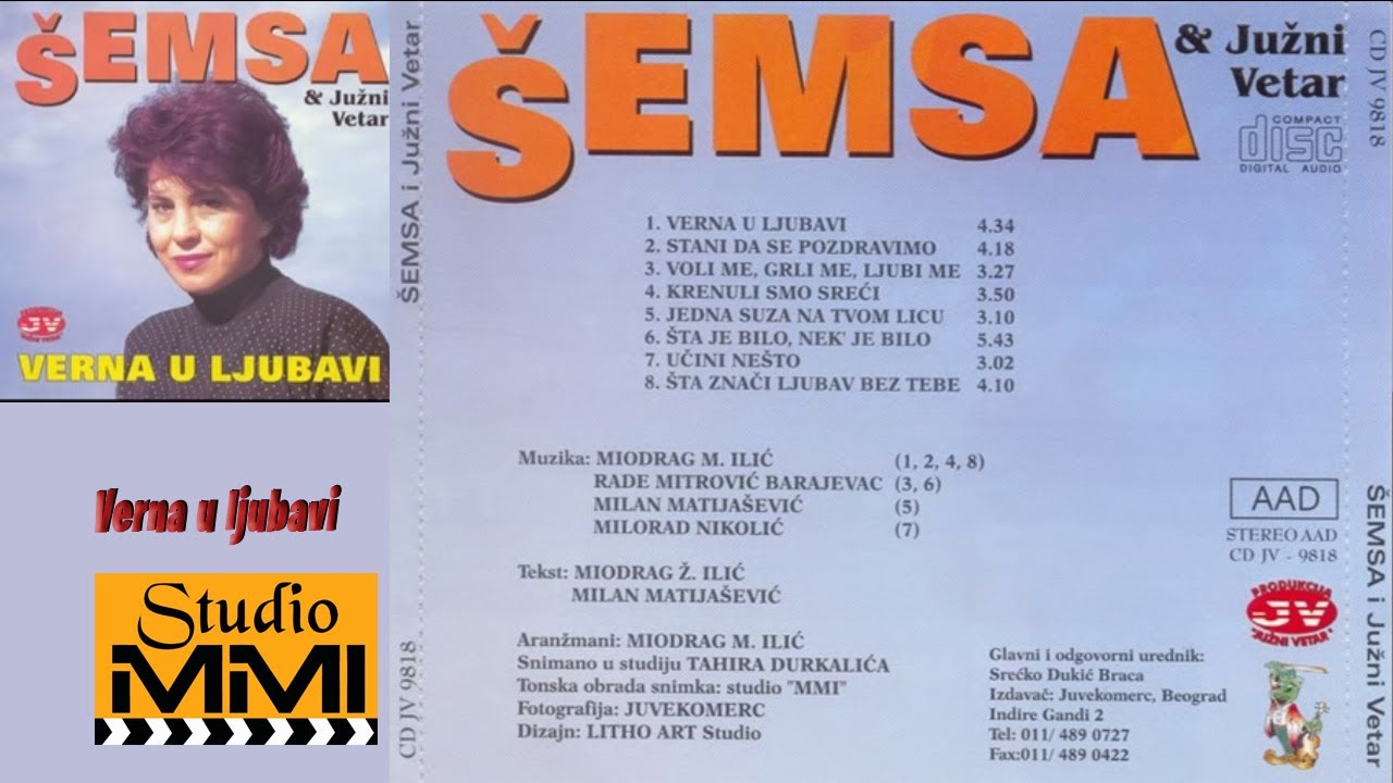 Semsa Suljakovic i Juzni Vetar - Verna u ljubavi (Audio 1982)