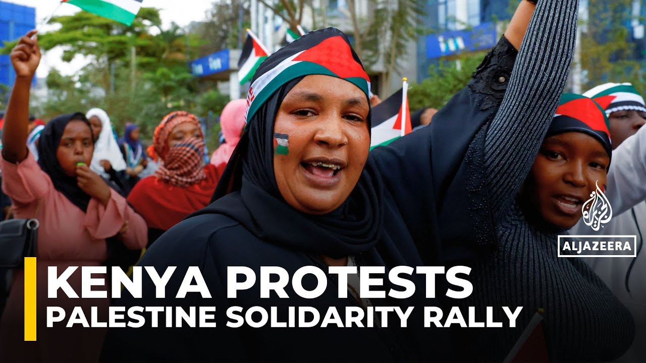 Hundreds gather at 'Free Palestine' protest in Nairobi in support of Palestinians